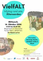 VielfALT Infotag rund ums Älter werden im Bezirk Chorweiler